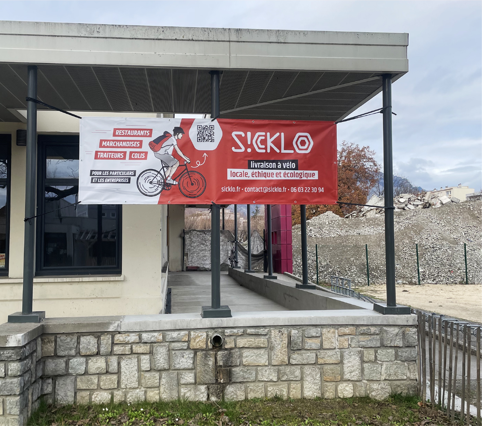 Sicklo banderole graphiste Lou Catala Grenoble Saint Martin d'Hères